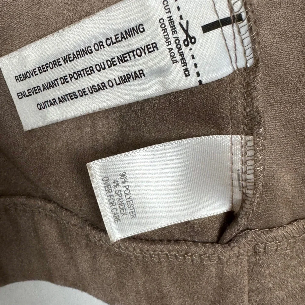 Relativity Women's Draped Faux‎ Suede Waterfall Jacket M Dark Stone Brown